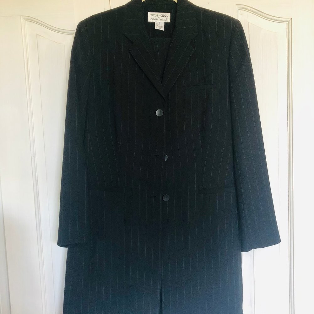 Women's Business Pant Suit with long coat